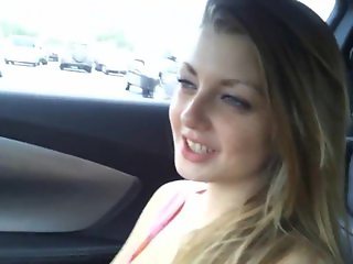 My Blonde Gf in the car - pornbuffs. com