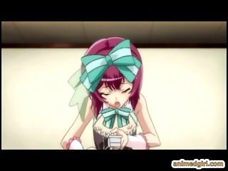 Shemale anime maid gets handjob